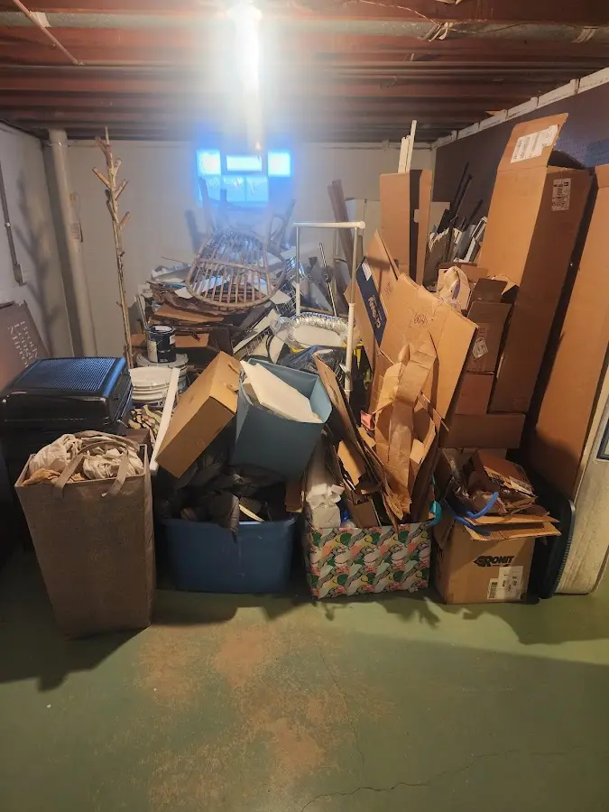 Roll-off dumpster container at job site for Concrete Dumpster Rental in Milledgeville